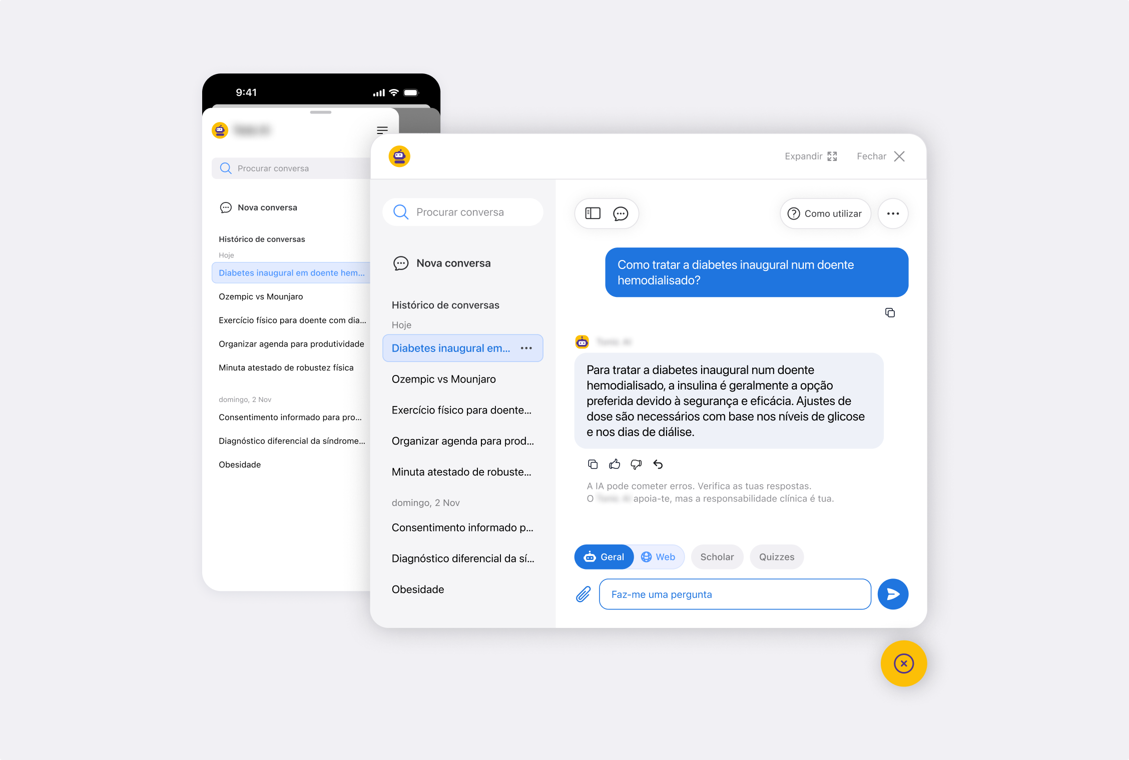 The AI Assistant platform on web and mobile